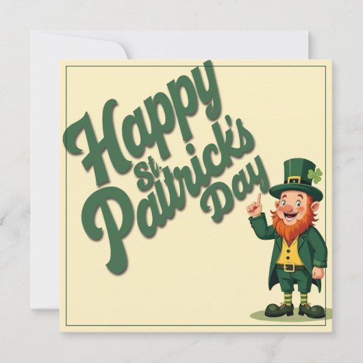 Carte De Correspondance Joyeuse Saint-Patrick Mignon Lutins (Devant)