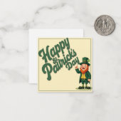 Carte De Correspondance Joyeuse Saint-Patrick Mignon Lutins (Devant/Arrière en situation)