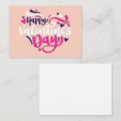 Carte De Correspondance Joyeuse Saint-Valentin (Devant / Derrière)