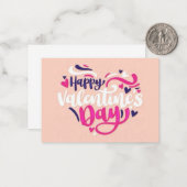 Carte De Correspondance Joyeuse Saint-Valentin (Devant/Arrière en situation)