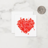 Carte De Correspondance Joyeuse Saint-Valentin (Devant/Arrière en situation)