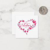 Carte De Correspondance Joyeuse Saint-Valentin (Devant/Arrière en situation)