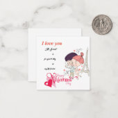 Carte De Correspondance Joyeuse Saint-Valentin, (Devant/Arrière en situation)