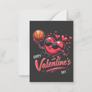 Carte De Correspondance Joyeuse Saint-Valentin amateurs de basket-ball