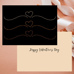 Carte De Correspondance Joyeuse Saint-Valentin avec des cœurs modernes mig