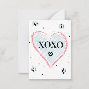 Carte De Correspondance Joyeuse Saint-Valentin Câlins et bisous