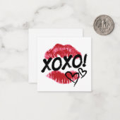Carte De Correspondance Joyeuse Saint-Valentin | Câlins et bisous (Devant/Arrière en situation)