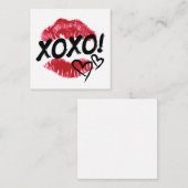 Carte De Correspondance Joyeuse Saint-Valentin | Câlins et bisous (Devant / Derrière)