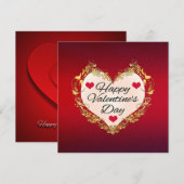 Carte De Correspondance Joyeuse Saint-Valentin Cœur-47949 (Devant / Derrière)