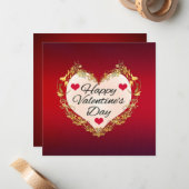 Carte De Correspondance Joyeuse Saint-Valentin Cœur-47949 (Devant/Arrière en situation)