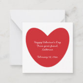 Carte De Correspondance Joyeuse Saint-Valentin cœur photo classe personnal (Devant)