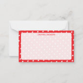 Carte De Correspondance Joyeuse Saint-Valentin Cœurs Motif d'Amour Moderne (Devant)