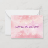 Carte De Correspondance Joyeuse Saint-Valentin Cœurs Roses Romantiques (Devant)