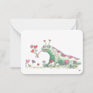 Carte De Correspondance Joyeuse Saint-Valentin par Frankillie : Lézard
