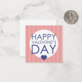 Carte De Correspondance Joyeuse Saint-Valentin | Rayures (Devant/Arrière en situation)