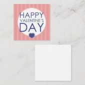 Carte De Correspondance Joyeuse Saint-Valentin | Rayures (Devant / Derrière)