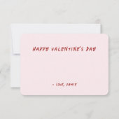 Carte De Correspondance Joyeuse Saint-Valentin Roses Pot Mason (Dos)