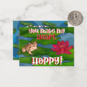 Carte De Correspondance Joyeuse Saint-Valentin Toad & Flower Kids Valentin (Devant/Arrière en situation)