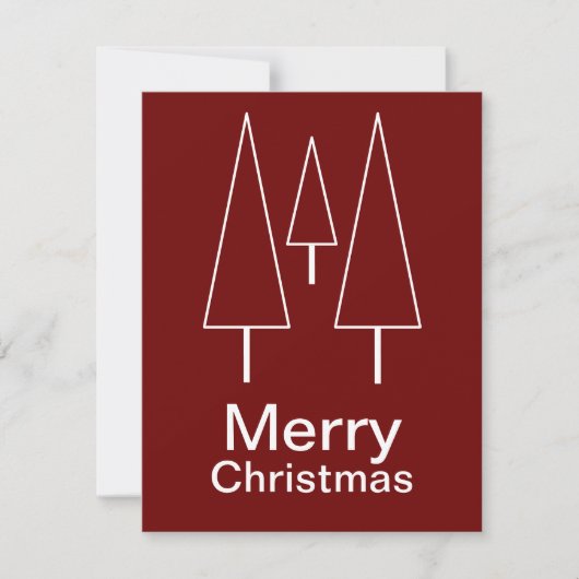 Carte De Correspondance Joyeuse typographie de Noël Rouge Abstrait (Devant)