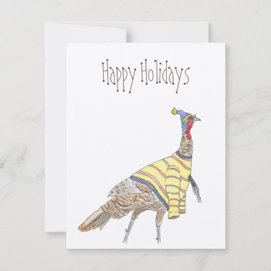 Carte De Correspondance Joyeuses Fêtes à la Turque (Devant)