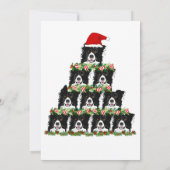 Carte De Correspondance Joyeuses Fêtes de Chiens de Berger (Dos)