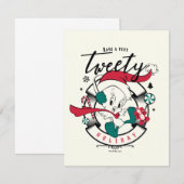 Carte De Correspondance Joyeuses Fêtes de TWEETY™ (Devant / Derrière)