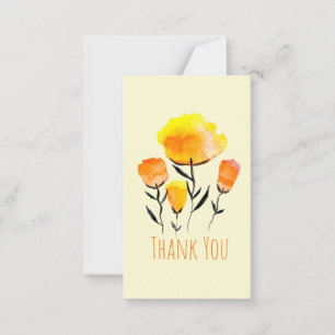 Carte De Correspondance Joyeuses fleurs orange et jaune