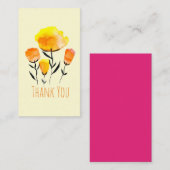 Carte De Correspondance Joyeuses fleurs orange et jaune (Devant / Derrière)