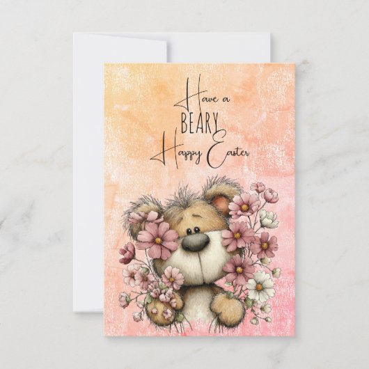 Carte De Correspondance Joyeuses Pâques BEARY (Devant)