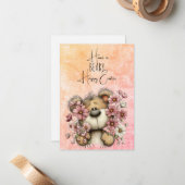 Carte De Correspondance Joyeuses Pâques BEARY (Devant/Arrière en situation)