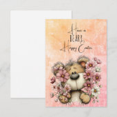 Carte De Correspondance Joyeuses Pâques BEARY (Devant / Derrière)