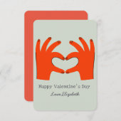 Carte De Correspondance joyeuses valentines Jour Funny Rouge (Devant / Derrière)