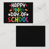 Carte De Correspondance Joyeux 100e jour d'école Enseignant Élève (Devant / Derrière)