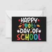 Carte De Correspondance Joyeux 100e jour d'école Enseignant Élève (Devant)