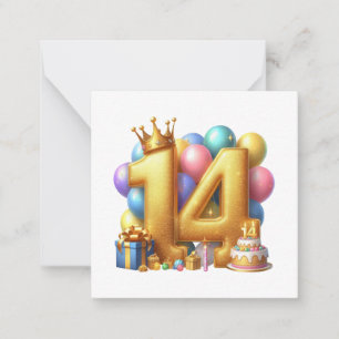 Carte De Correspondance Joyeux 14e anniversaire