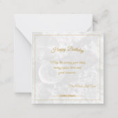 Carte De Correspondance Joyeux 40ème anniversaire avec arc en or (Dos)