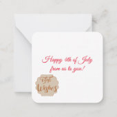 Carte De Correspondance Joyeux 4 juillet (Dos)