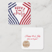 Carte De Correspondance Joyeux 4 juillet (Devant / Derrière)
