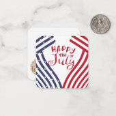 Carte De Correspondance Joyeux 4 juillet (Devant/Arrière en situation)