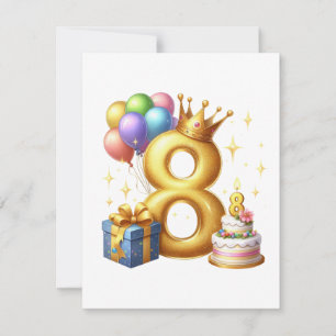 Carte De Correspondance Joyeux 8ème Anniversaire