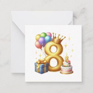 Carte De Correspondance Joyeux 8ème Anniversaire