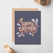 Carte De Correspondance Joyeux anniversaire (Devant/Arrière en situation)