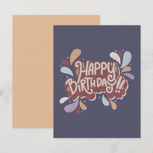 Carte De Correspondance Joyeux anniversaire (Devant / Derrière)