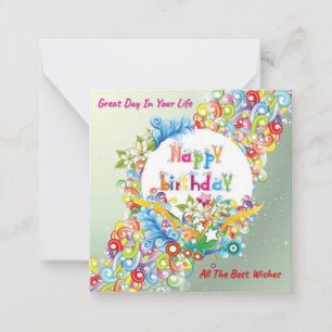Carte De Correspondance Joyeux anniversaire