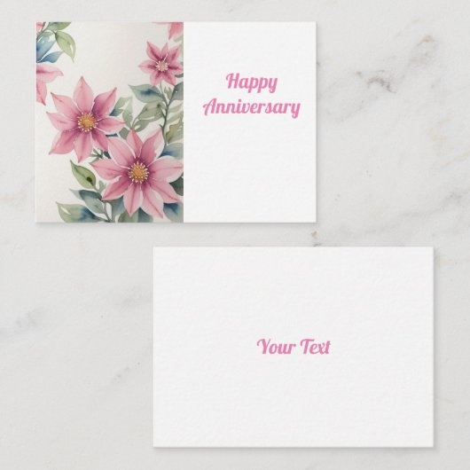 Carte De Correspondance Joyeux anniversaire (Devant / Derrière)