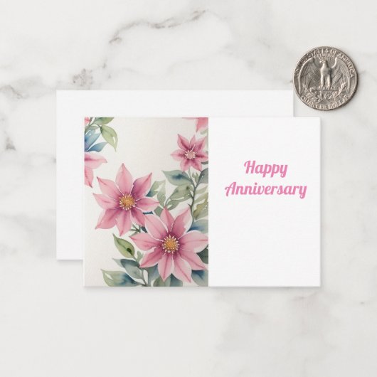 Carte De Correspondance Joyeux anniversaire (Devant/Arrière en situation)