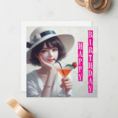 Carte De Correspondance Joyeux anniversaire (Devant/Arrière en situation)