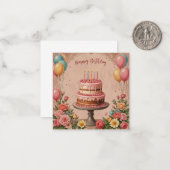 Carte De Correspondance Joyeux anniversaire (Devant/Arrière en situation)