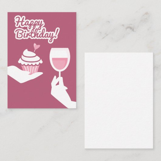 Carte De Correspondance Joyeux anniversaire (Devant / Derrière)