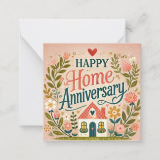 Carte De Correspondance Joyeux anniversaire à la maison